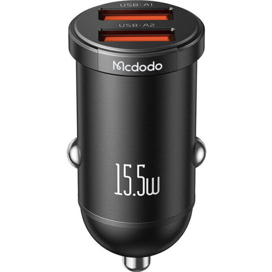 Mcdodo car charger, 2x USB, 15.5W (black) - (CC-2950)