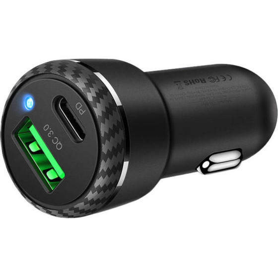 Mcdodo car charger, USB + USB-C 38W (black) - (CC-5970)