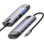 Mcdodo HU-7740 6w1 USB-C Hub (USB-C, HDMI, USB3.0*2, SD, TF) - (HU-7420)