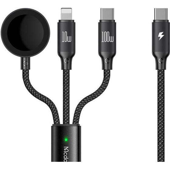 Mcdodo Kabel USB-C 3w1 USB-C, Lightning, Apple Watch - (CA-4940)