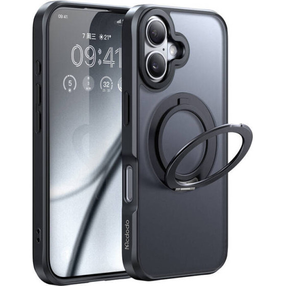 Mcdodo MagSafe case for iPhone 16 Plus with stand (black) - (PC-4931)