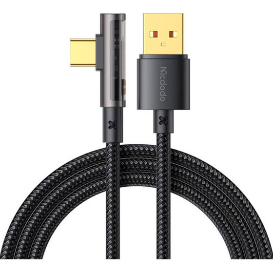 Mcdodo USB to USB-C Prism 90 degree cable 6A, 1.2m (black) - (CA-3380)