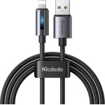 Mcdodo USB-A to Lightning cable with flashing light 1.2m (black) - (CA-5660)