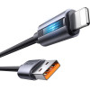 Mcdodo USB-A to Lightning cable with flashing light 1.2m (black) - (CA-5660)