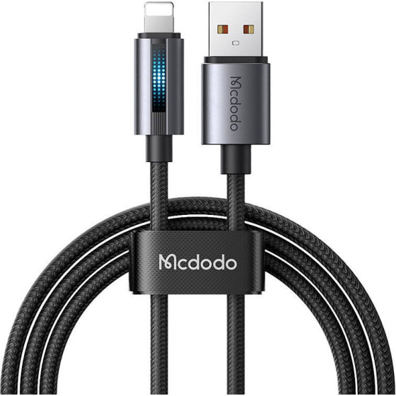 Mcdodo USB-A to Lightning cable with flashing light 1.2m (black) - (CA-5660)