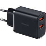 Mcdodo USB-A*2 mains charger, 12W (black) - (CH-5070)