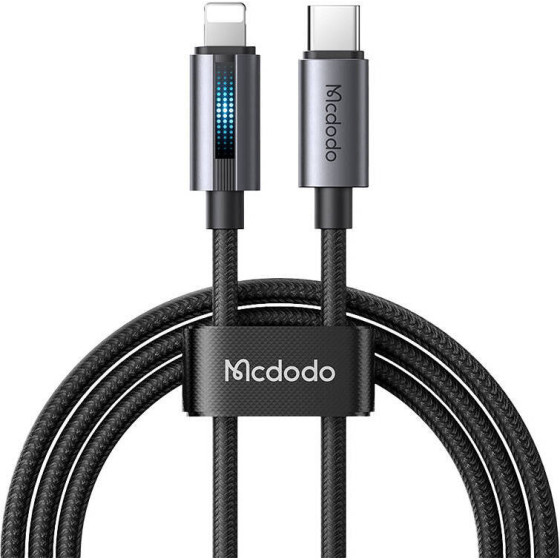 Mcdodo USB-C to Lightning cable with 36W flashing light 1.2m (black) - (CA-5710)
