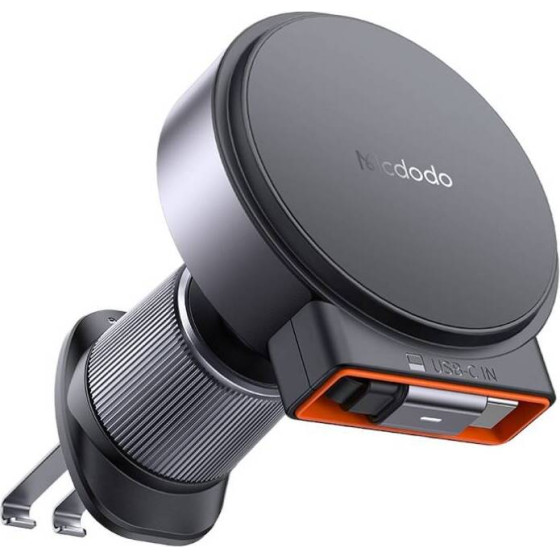 Mcdodo Wireless car charger with retractable USB-C cable 15W (black) - (CH-3000)