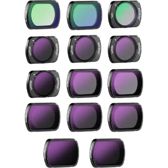 Neewer Filter kit for DJI Osmo Pocket 3 FL-P10 (ND8~1000,LPR,MIST1/4 ,CPL,ND8/PL~ND64/PL - (B0CRYLQKFD)