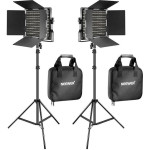 Neewer Kit 660 Bi Color LED, two lamps 40W 3200-5600K - (B073XJN7XL)
