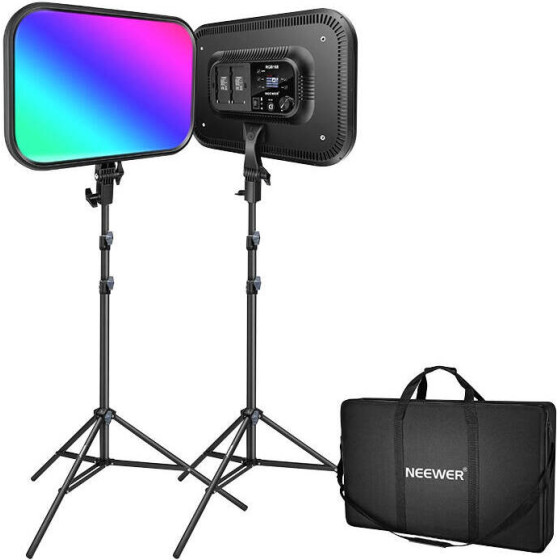 Neewer Kit RGB168 RGB LED, two lamps 60W 2500-8500K - (B09P4NDP1N)