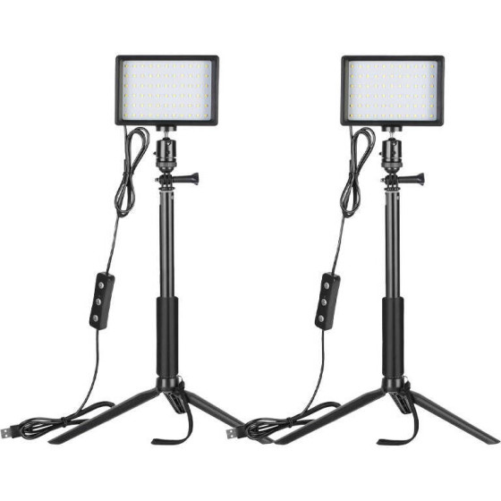 Neewer Kit ZC-10S two lamps LED + filters + tripods - (B07T8FBZC2)