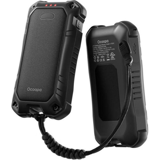 Ocoopa UT4 Extreme 2x5000 mAh hand warmer with powerbank function, USB-C, black - (UT3201)