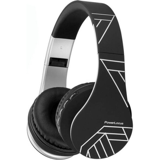 PowerLocus P1 wireless headphones (black and white) - (pwl-p1-blacksilver)