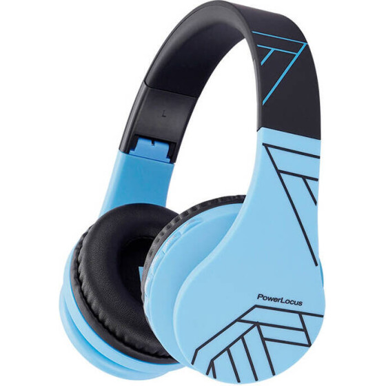 PowerLocus P1 wireless headphones for kids (blue-black) - (pwl-p1kids-blueblack)