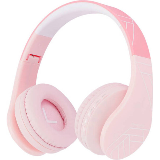 PowerLocus P1 wireless headphones for kids (pink) - (pwl-p1kids-pink)