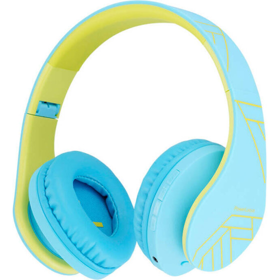 PowerLocus Wireless Headphones for kids P2 (blue-green) - (pwl-p2kids-bluegreen)