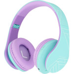 PowerLocus Wireless Headphones for kids P2 (blue-purple) - (pwl-p2kids-tealpurpl)
