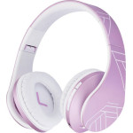 PowerLocus Wireless Headphones for kids P2 (pink-white) - (pwl-p2kids-metalpurp)