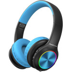 PowerLocus Wireless Headphones for kids PLED (black&blue) - (pwl-pled-blackblue)
