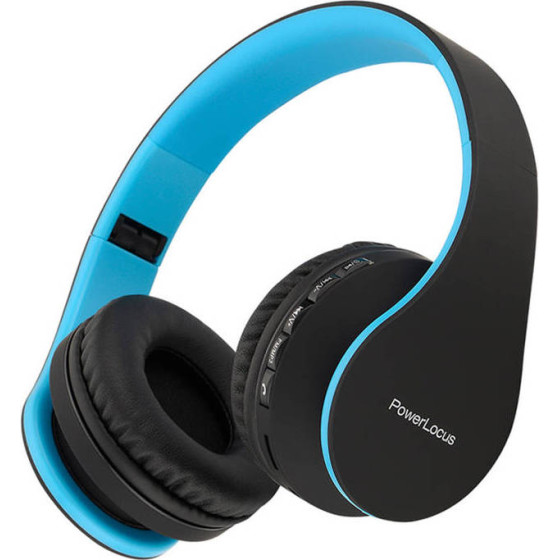 PowerLocus Wireless Headphones P1 (black & white) - (pwl-p1-blackblue)