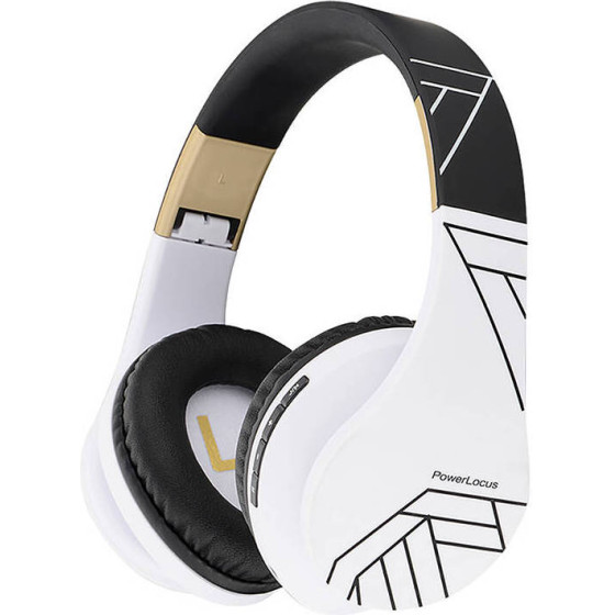 PowerLocus Wireless Headphones P2 (black-white) - (pwl-p2-blackwhite)