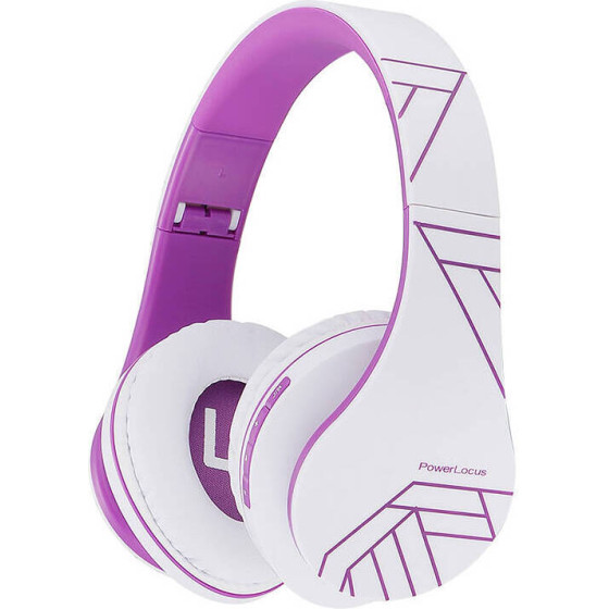 PowerLocus Wireless Headphones P2 (white-purple) - (pwl-p2-whiteviolet)