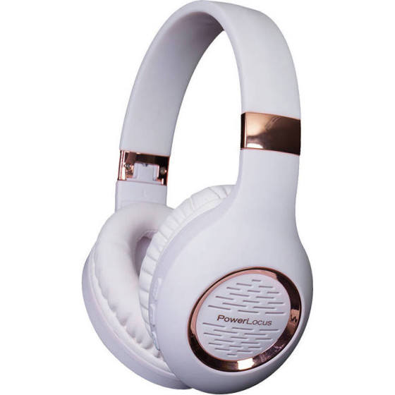 PowerLocus Wireless Headphones P4 (white) - (pwl-p4-whitegold)