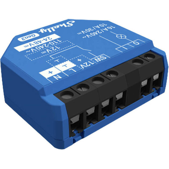 Shelly 1 Gen3 Controller, WiFi/Bluetooth - (1Gen3)