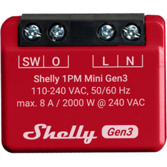 Shelly 1PM Mini Gen3 Controller, WiFi/Bluetooth - (1PMminiGen3)