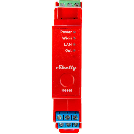 Shelly Pro 1PM DIN Rail Switch with Power measurement, 1 channel, WiFi/LAN - (Pro1PM)