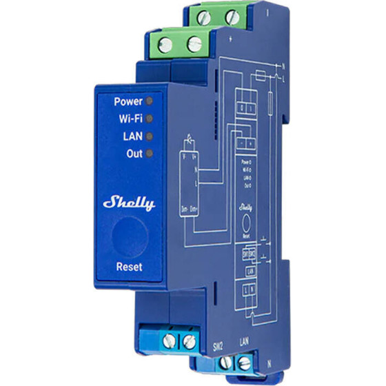 Shelly Pro Dimmer 0/1-10V PM Lighting Controller, WiFi/Bluetooth - (ProDim0/1-10VPM)