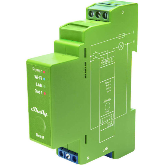Shelly Pro Dimmer 1 DIN Rail Smart Switch, 1-channel - (ProDimmer1)