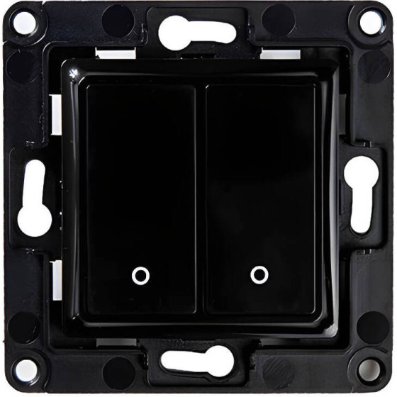 Shelly wall switch 2 button (Black) - (Wallswitch2Black)