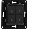 Shelly wall switch 4 button (Black) - (Wallswitch4Black)