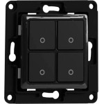 Shelly wall switch 4 button (Black) - (Wallswitch4Black)