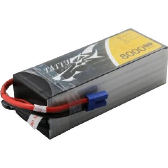 Tattu 8000mAh 22.2V 25C 6S1P Lipo Battery Pack with EC5 - (TAA80006S25E5)