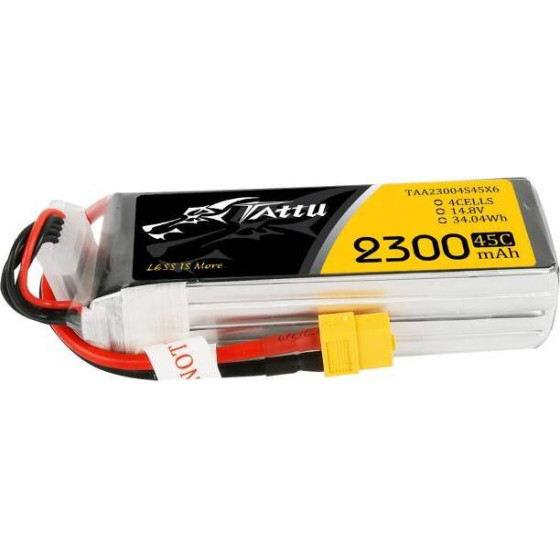 Tattu Battery 2300mAh 14,8V 75C 4S1P XT60 - (TAA23004S75X6)
