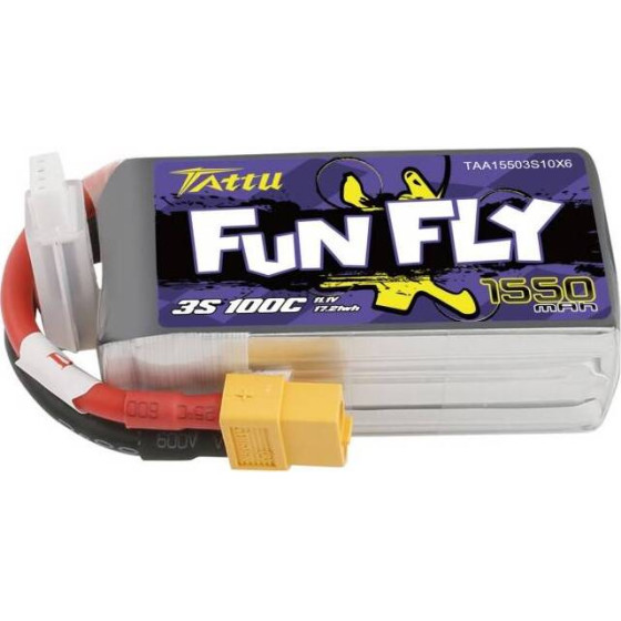 Tattu Battery Funfly 1550mAh 11,1V 100C 3S1P - (TAA15503S10X6)