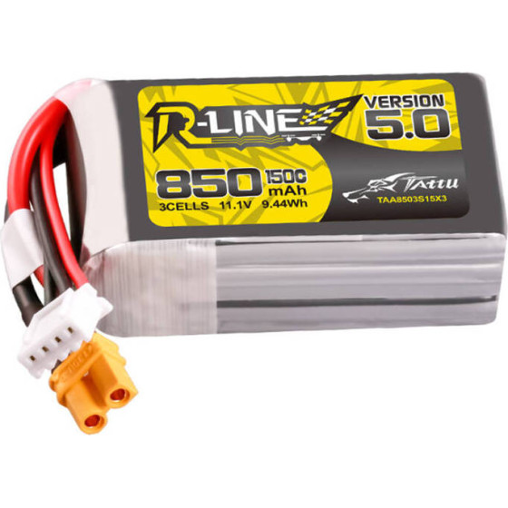 Tattu R-Line Wersja 5.0 850mAh 3S 11.1V 150C XT30U-F - (TAA8503S15X3)