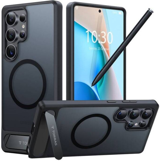 Torras Phone Case Pstand Series for Samsung S25 Ultra (black) - (X00FX2225)
