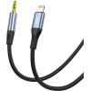 Vipfan Cable VFAN Lightning to mini jack 3.5mm AUX, 1m (gray) - (L05)