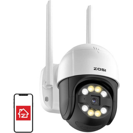ZOSI ������ ���������� �������������� IP C289 WiFi Pan Tilt 3MP IP66 �� ����� microSD 32GB (�����) - (C289+32GB Card)