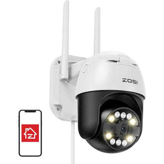 ZOSI ������ ���������� �������������� IP C296 WiFi Pan Tilt 8MP Dual IP66 �� ����� microSD 32GB (�����) - (C296 8MP+32GB Card)