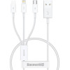 Baseus ������� 3��1 USB �� USB-C/Lightning/MicroUSB Superior Data, 3.5A, 0.5m (�����) - (P10320105221-01)