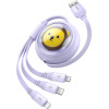 Baseus ������� 3��1 USB �� USB-C/MicroUSB/Lightning, 3.5A, 1.1m (����) - (P10362900511-00)