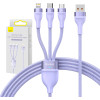 Baseus ������� USB 3��1 Flash II Series, USB-C+MicroUSB+Lightning, 66W, 1.2m (Mo�) - (CASS040005)