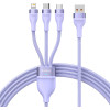 Baseus ������� USB 3��1 Flash II Series, USB-C+MicroUSB+Lightning, 66W, 1.2m (Mo�) - (CASS040005)