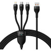 Baseus ������� USB 3��1 Flash Series 2, USB-C/MicroUSB/Lightning, 66W, 1.2m (�����) - (CASS040001)