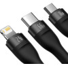 Baseus ������� USB 3��1 Flash Series 2, USB-C/MicroUSB/Lightning, 66W, 1.2m (�����) - (CASS040001)